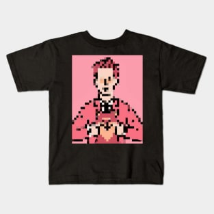 a boy and his dog pixel art Kids T-Shirt